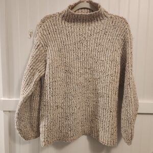 Falls Creek Speckled Cream Turtleneck Sweater